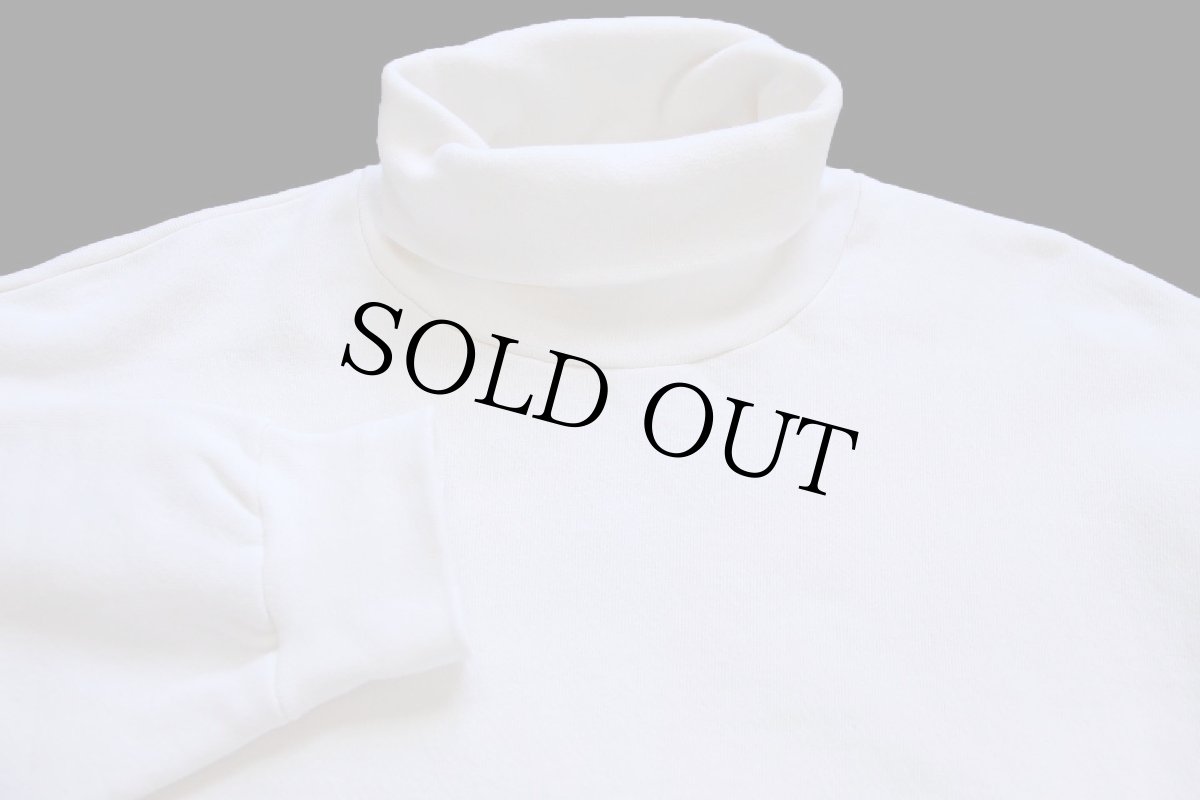 画像3: 90s USA製 TULTEX 無地 タートルネック スウェット アイボリー L★ブランク (3)