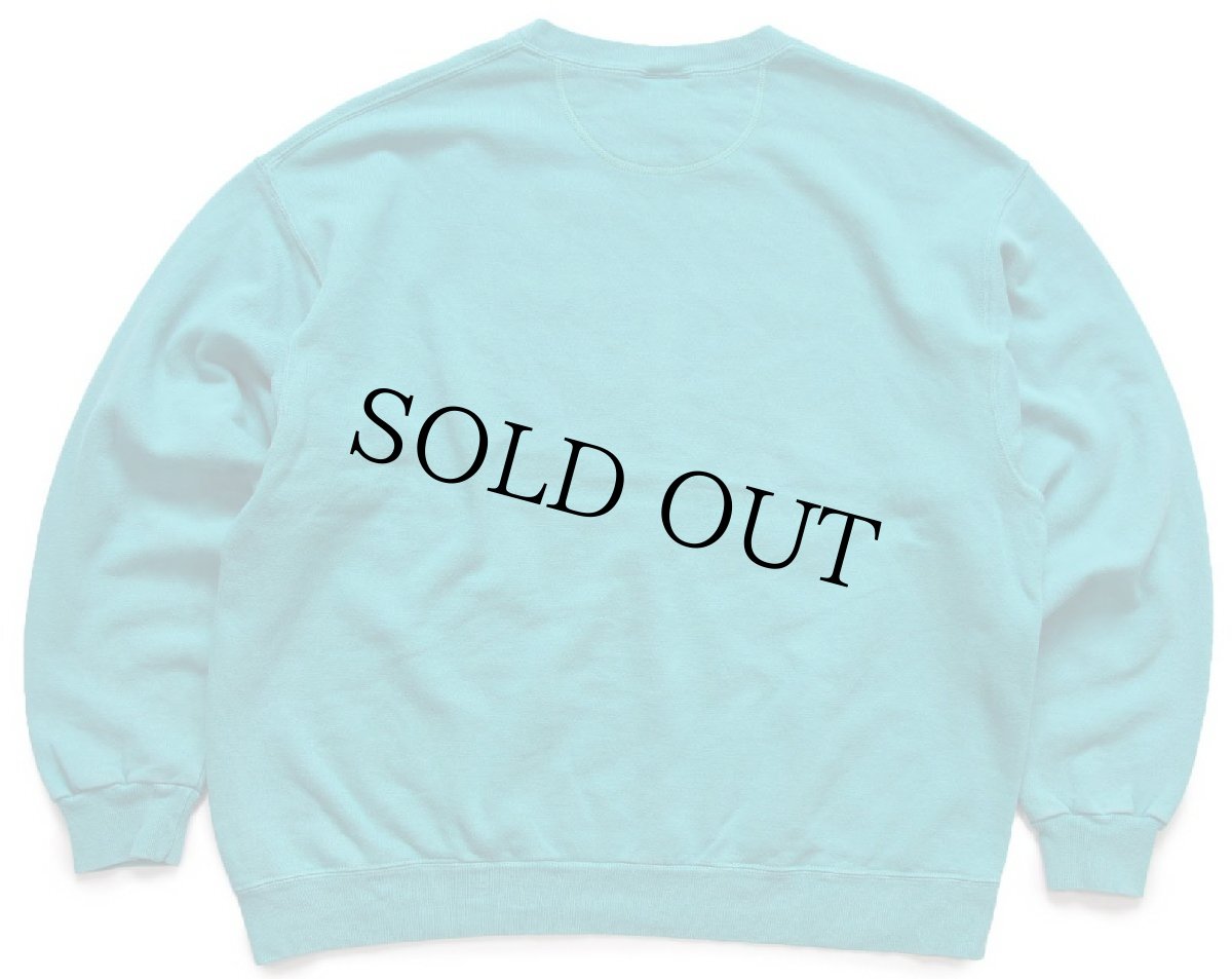 画像2: 90s USA製 duofold ロゴ刺繍 前V スウェット エメラルドグリーン (2)