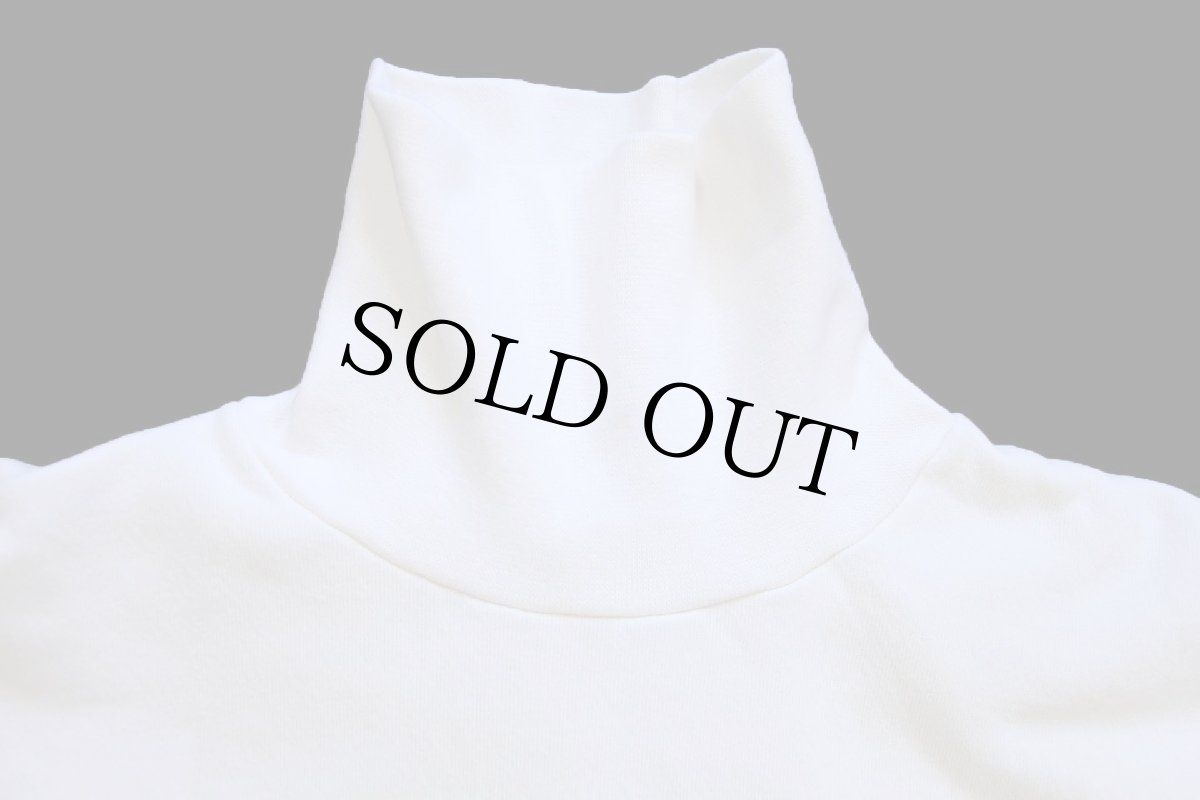 画像4: 90s USA製 TULTEX 無地 タートルネック スウェット アイボリー L★ブランク (4)