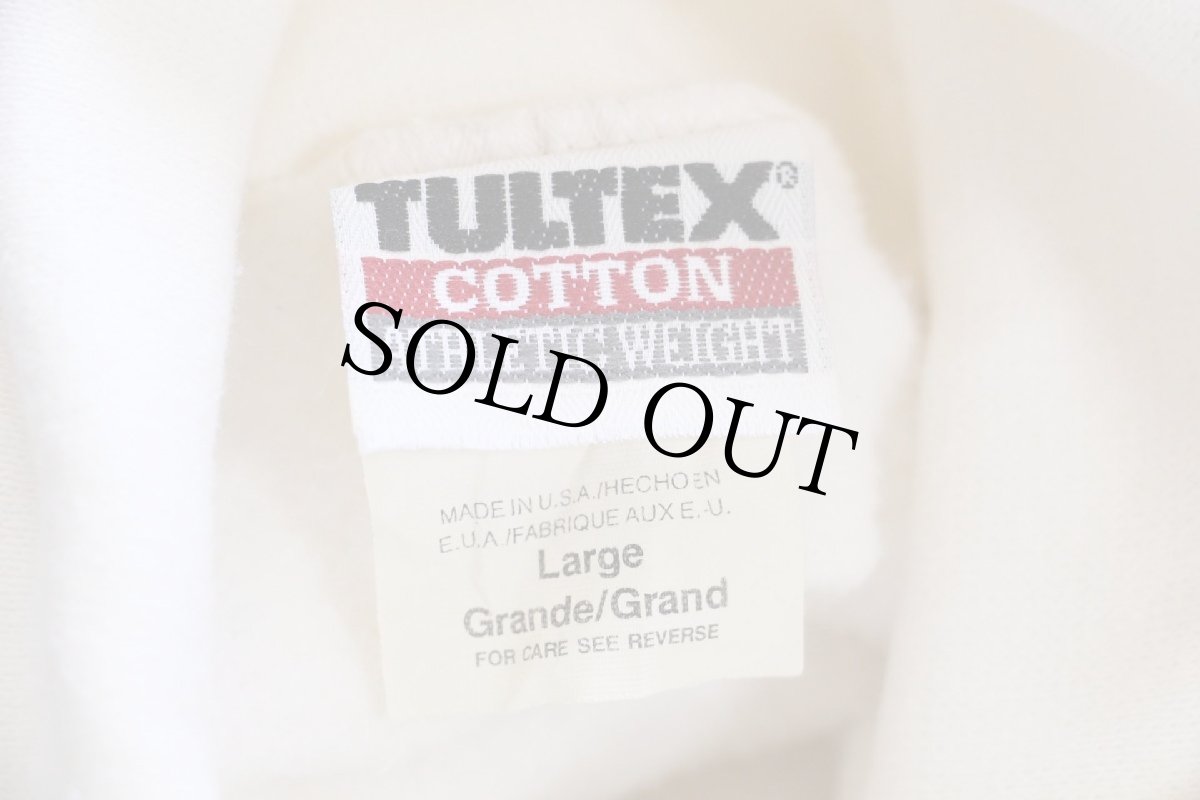 画像5: 90s USA製 TULTEX 無地 タートルネック スウェット アイボリー L★ブランク (5)