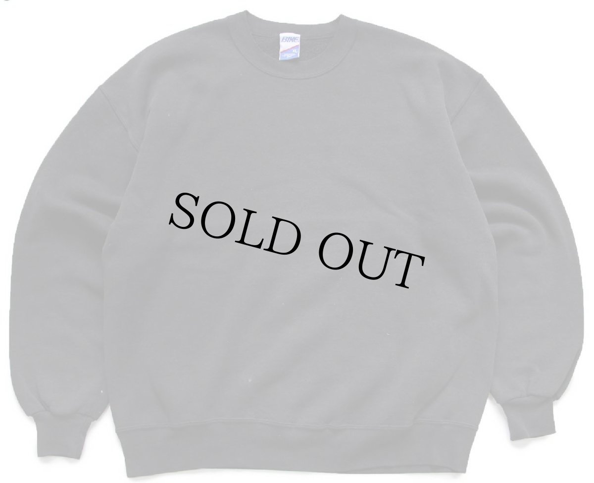 画像1: 90s USA製 BIKE 無地 スウェット 黒 フェード XL★ブランク (1)