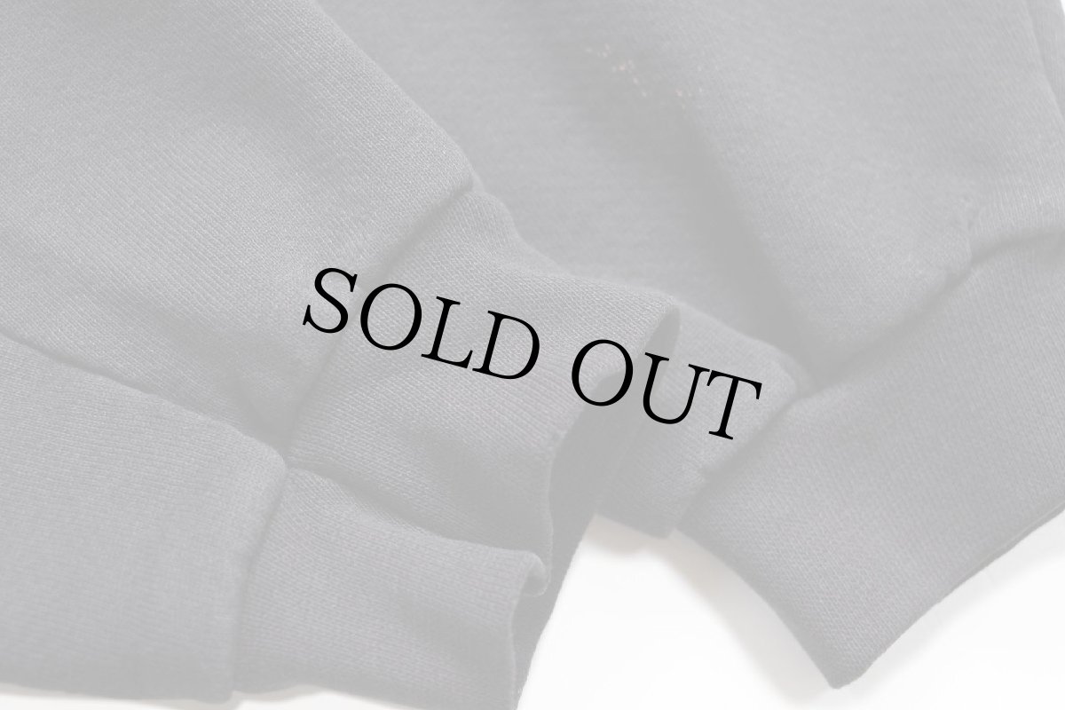 画像5: 90s BIKE 無地 前V スウェット 黒 フェード XL★ブランク (5)