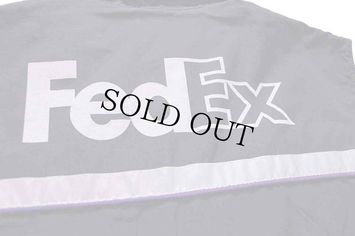 画像4: FedExフェデックス Ston Herman ツートン 切り替え フリースライナー ナイロン ワークベスト 濃紺×紫 (4)
