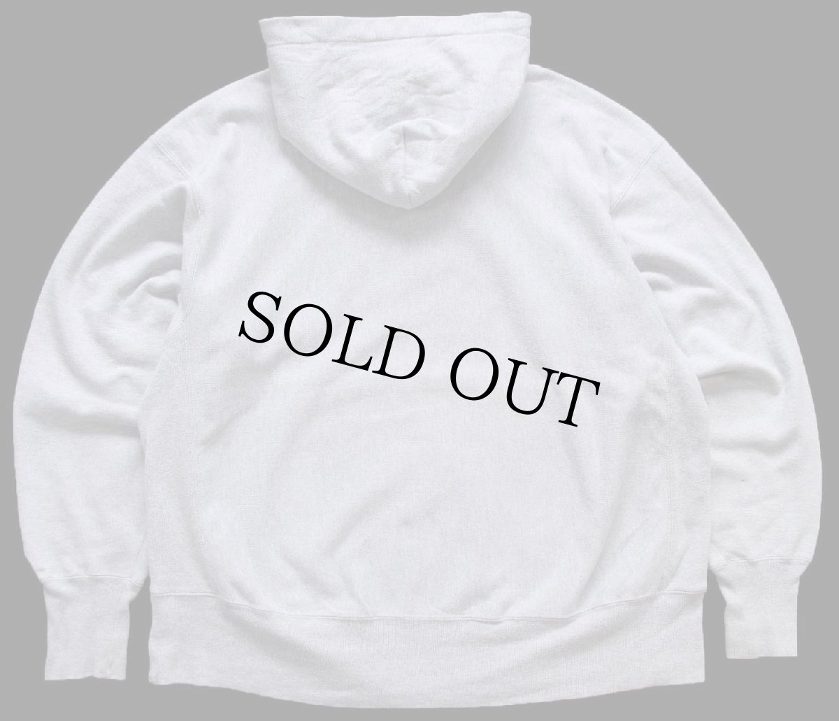 画像2: 00s メキシコ製 Championチャンピオン 無地 目無し リバースウィーブ スウェットパーカー 杢グレー XL★フーディー ブランク (2)