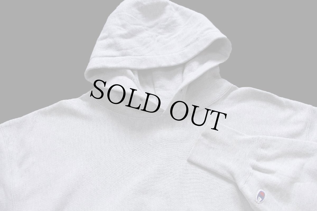 画像3: 00s メキシコ製 Championチャンピオン 無地 目無し リバースウィーブ スウェットパーカー 杢グレー XL★フーディー ブランク (3)