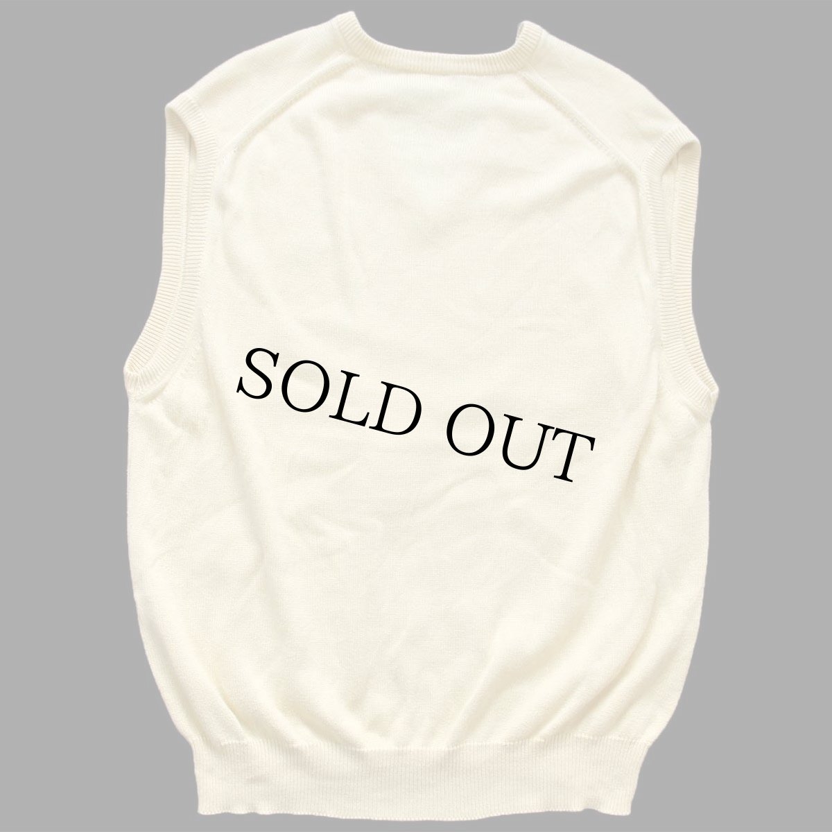 画像2: 90s USA製 BROOKS BROTHERS Brooks Golf ブルックスブラザーズ ワンポイント Vネック コットンニット ベスト セーター 薄黄 L (2)