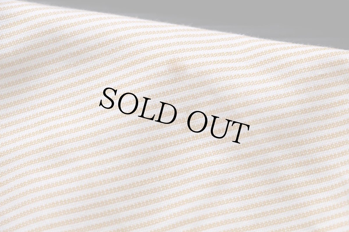 画像7: 70s USA製 Leeリー TWAパッチ付き ストライプ ワーク ウエスタンシャツ マスタード×白 (7)