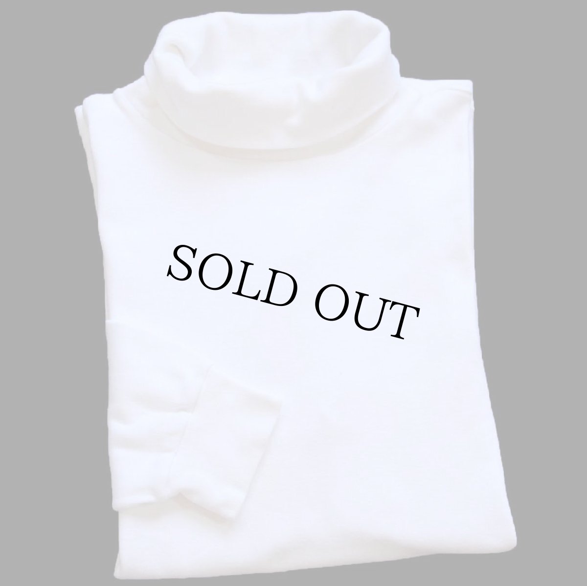 画像1: 90s USA製 STJOHN'SBAY 無地 タートルネック コットン 長袖Tシャツ ホワイト L (1)