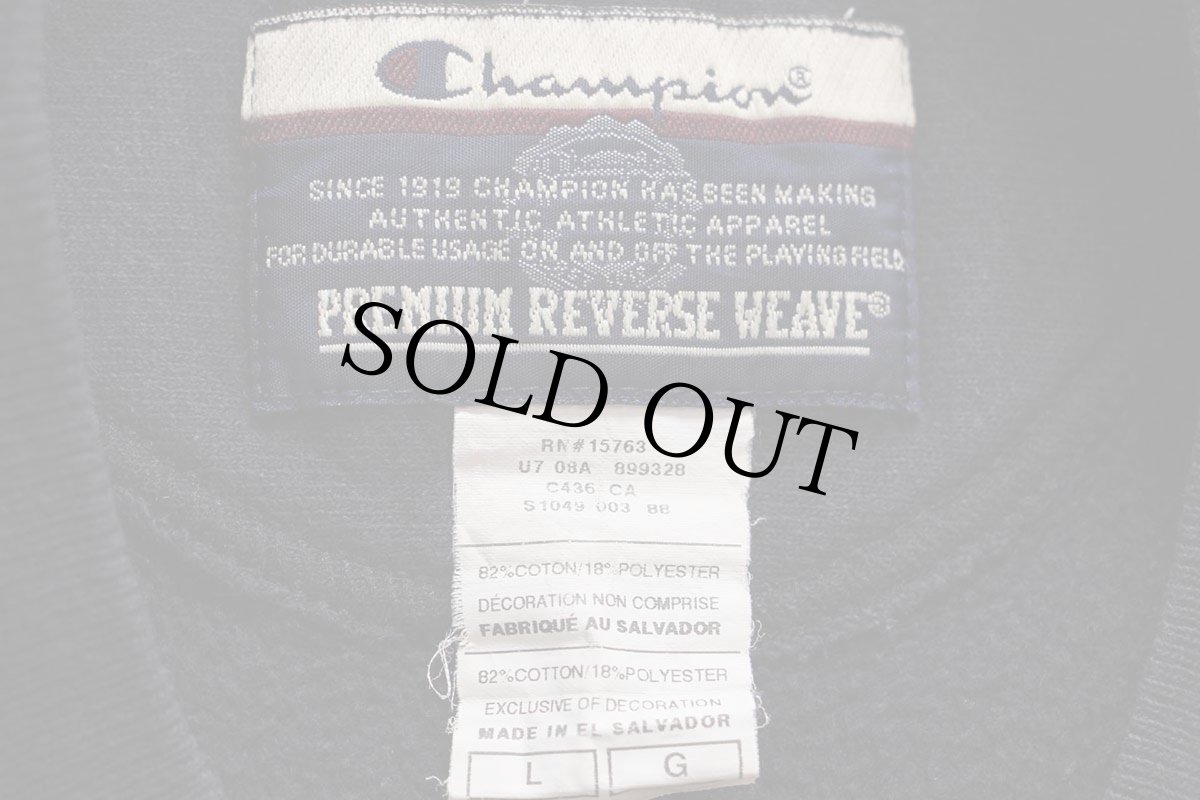 画像5: 00s Championチャンピオン TROY CHRISTIAN WRESTLING 二段中抜きプリント リバースウィーブ スウェット 黒 L (5)