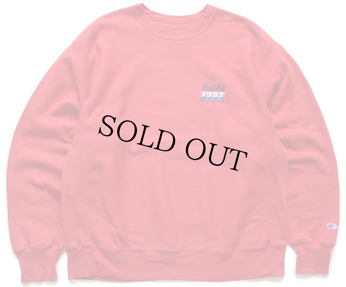 画像1: 00s Championチャンピオン Bubba TECH CONSULTING 刺繍 リバースウィーブ スウェット 赤 L (1)