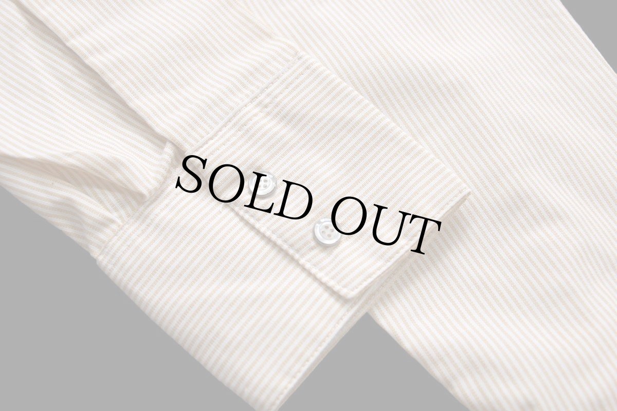 画像6: 70s USA製 Leeリー TWAパッチ付き ストライプ ワーク ウエスタンシャツ マスタード×白 (6)