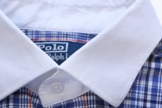 画像5: 90s ポロ ラルフローレン REGENT マドラスチェック ワイドカラー クレリック コットンシャツ 17 (5)