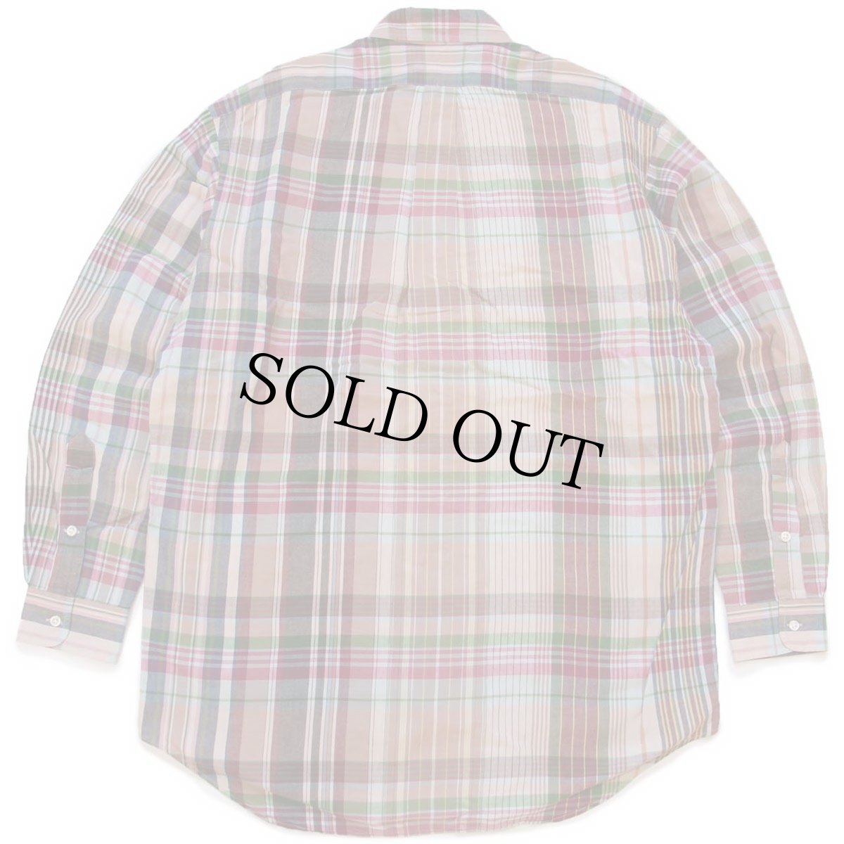 画像2: 00s ラルフローレン BLAKE マドラスチェック ボタンダウン コットンシャツ M★インド綿 (2)