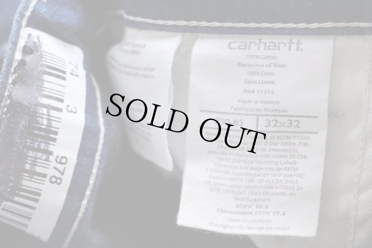 画像6: メキシコ製 carharttカーハート FR デニム ペインターパンツ w32 L32★B (6)