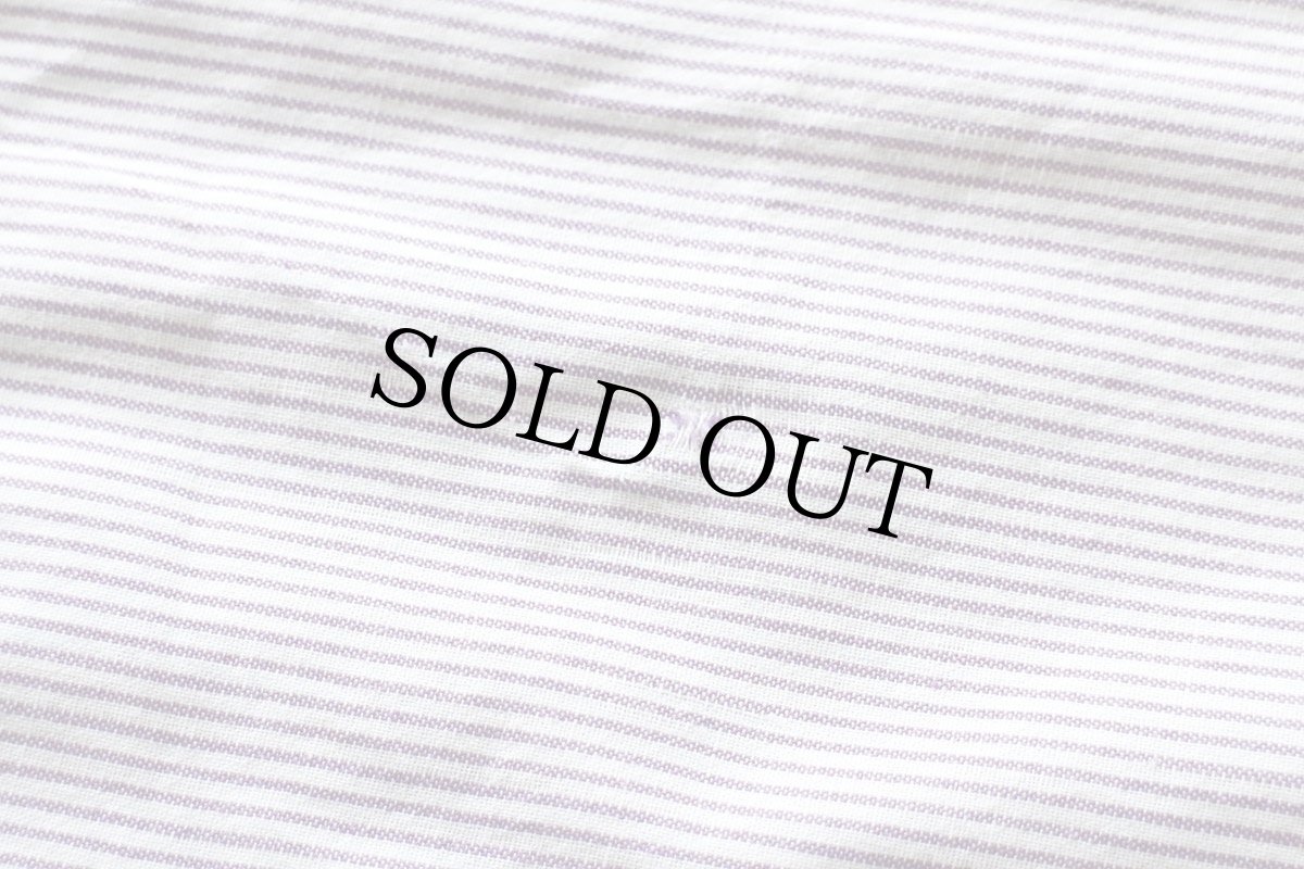 画像8: 90s Levi'sリーバイス ストライプ コットンシャツ 薄紫×白 M (8)