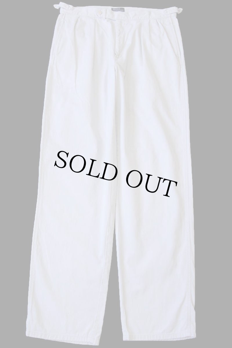 画像2: 90s USA製 ポロ ラルフローレン ツータック コットンパンツ ライトベージュ w36 L34★311 (2)