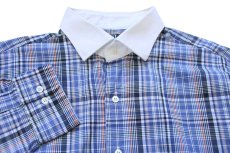 画像3: 90s ポロ ラルフローレン REGENT マドラスチェック ワイドカラー クレリック コットンシャツ 17 (3)