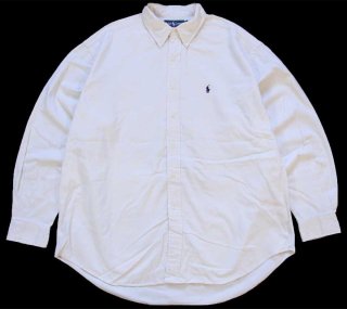 90s古着 POLO RALPH LAUREN/ラルフローレン 白 ホワイト 長袖