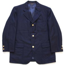画像1: 80s USA製 BROOKS BROTHERS MAKERS ブルックスブラザーズ 3つボタン テーラードジャケット 紺ブレ 40SH★ブレザー (1)
