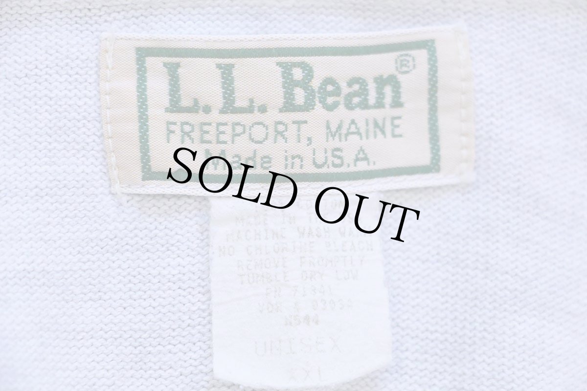 画像4: 80s USA製 L.L.Bean ヘビー コットン ラガーシャツ 杢ライトグレー XXL★特大 (4)