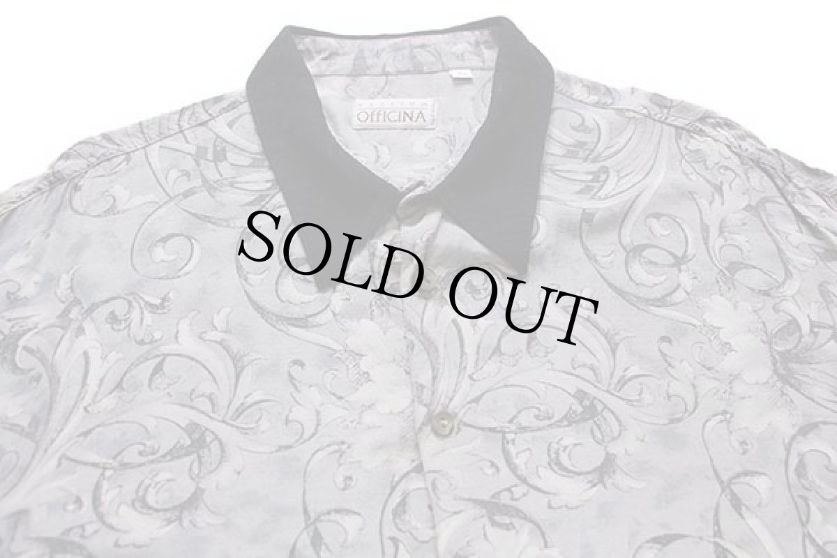 画像3: 90s イタリア製 VESTIUM OFFICINA アート 総柄 レーヨン混 シャツ 42 (3)