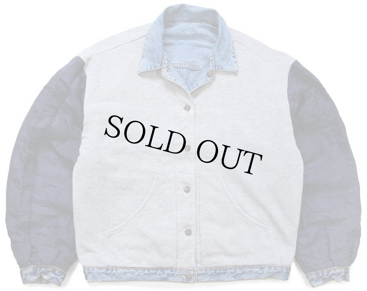 画像6: 90s Levi'sリーバイス リバーシブル スウェット×デニムジャケット 4ポケット★ユーロ (6)