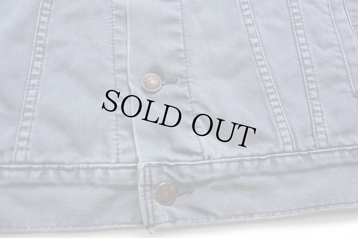 画像6: 90s クロアチア製 Levi'sリーバイス WHITE LEVI'S JACKETS ピケジャケット 4ポケット 薄紺 フェード L★A ユーロ (6)