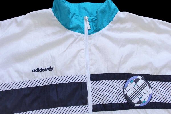 90s adidasアディダス トレフォイル ロゴ刺繍 パッチ付き ナイロン