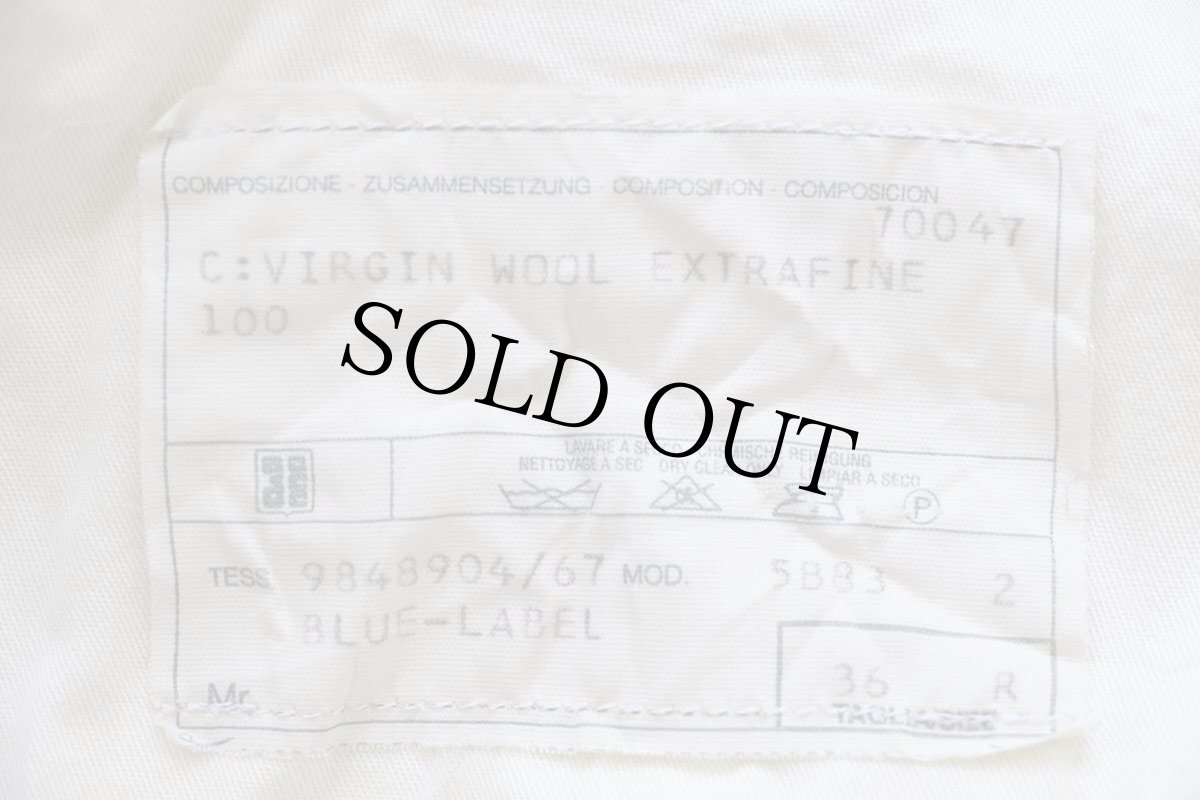 画像7: 90s イタリア製 ポロ ラルフローレン ツータック スラックス ウール ギャバジン パンツ グレーベージュ 36R (7)