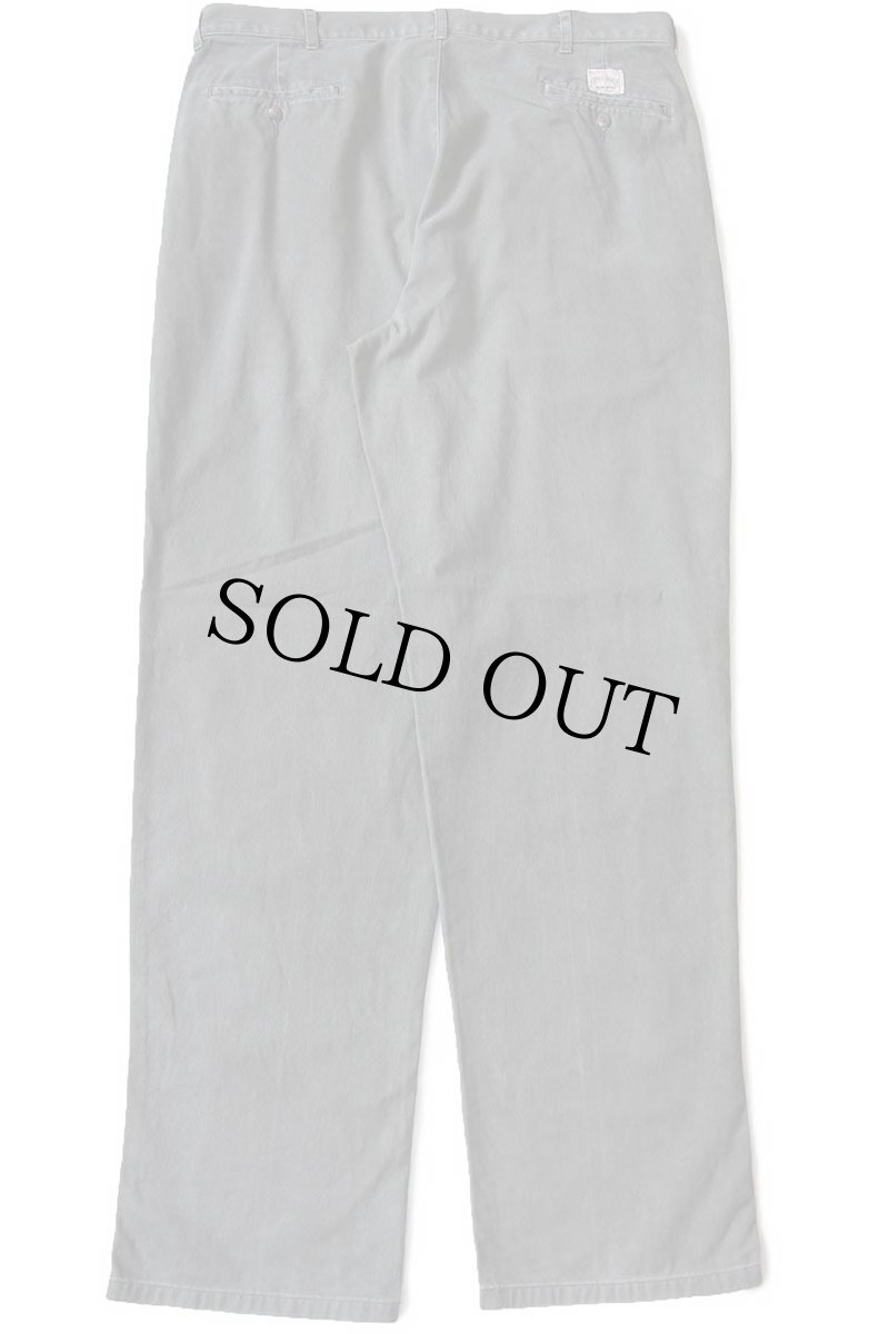 画像3: 90s ポロ ラルフローレン ツータック コットン チノパン グリーングレー w36 L32★312 (3)