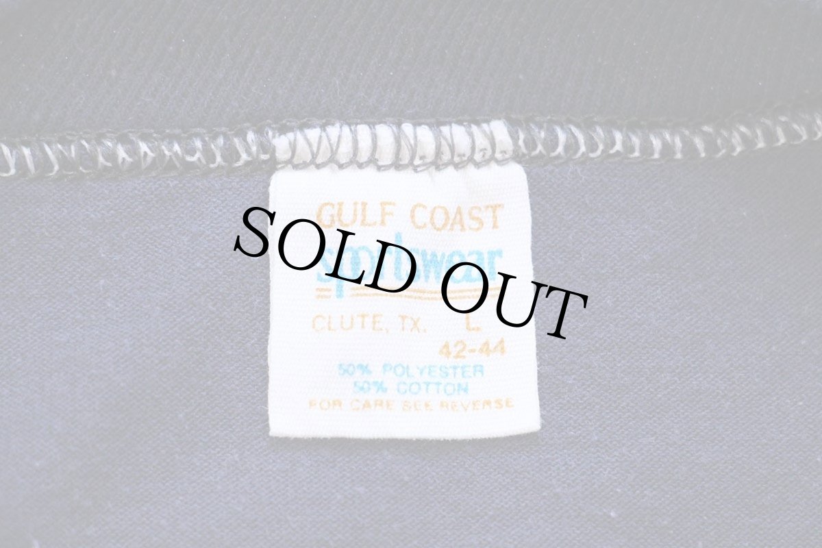 画像4: 80s USA製 TULSA RUN 長袖Tシャツ 紺 L (4)