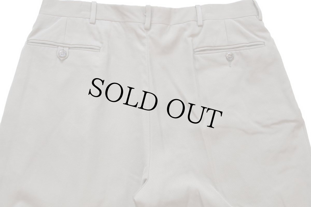 画像5: 90s イタリア製 ポロ ラルフローレン ツータック スラックス ウール ギャバジン パンツ グレーベージュ 36R (5)