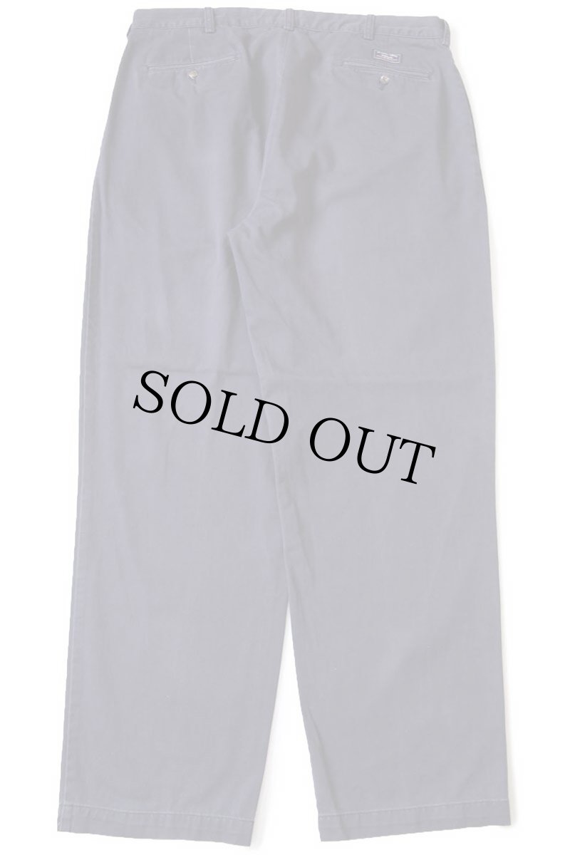 画像3: 00s ポロ ラルフローレン ANDREW PANT ツータック コットン チノパン ナス紺 フェード w38 L32★310 (3)