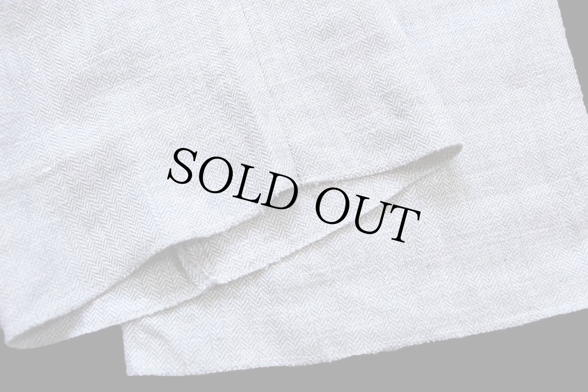 画像7: イタリア製 Brooks Brothersブルックスブラザーズ ツータック スラックス ヘリンボーン シルク×リネン×ウールパンツ w34 (7)