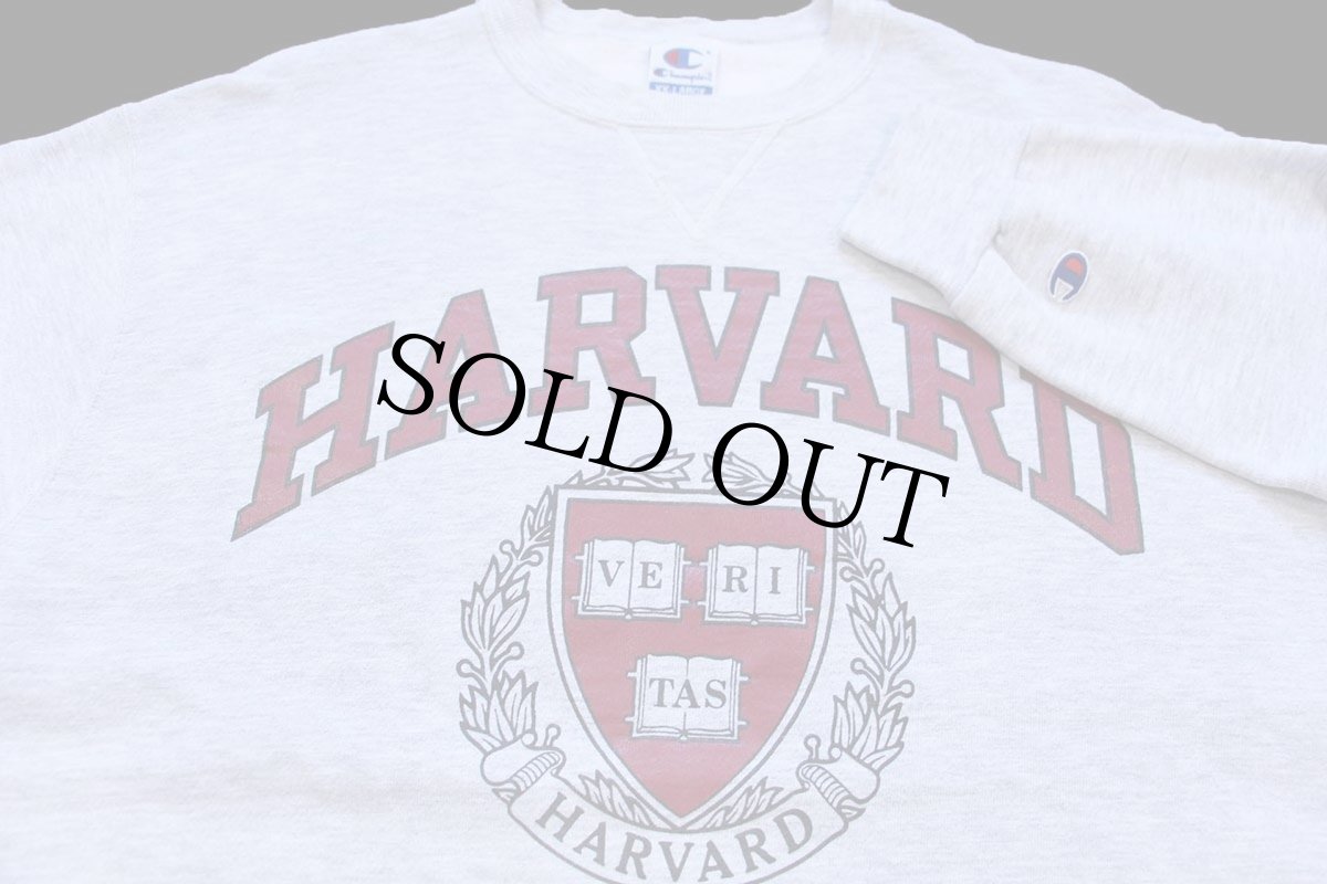 画像3: 00s メキシコ製 Championチャンピオン HARVARD 前V スウェット 杢ライトグレー XXL★特大 (3)