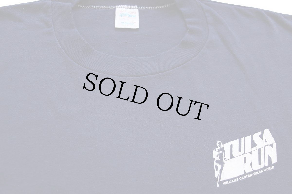 画像3: 80s USA製 TULSA RUN 長袖Tシャツ 紺 L (3)