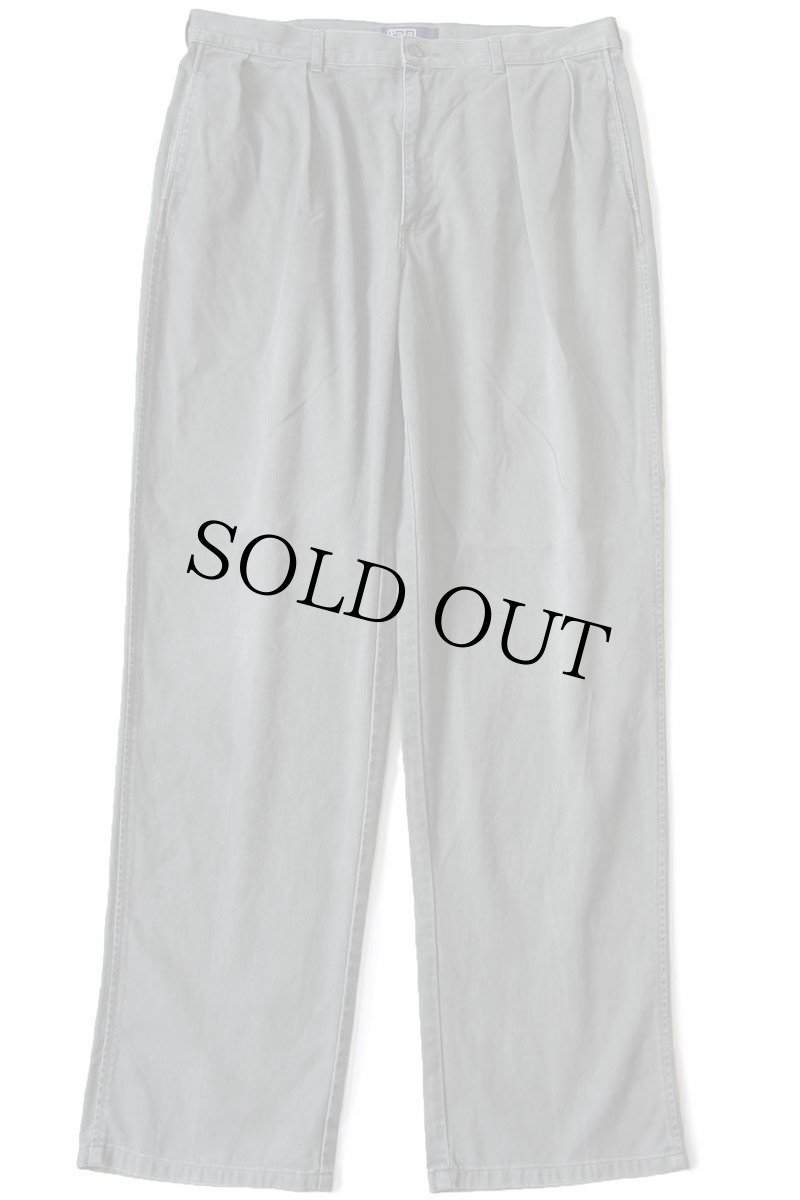 画像2: 90s ポロ ラルフローレン ツータック コットン チノパン グリーングレー w36 L32★312 (2)