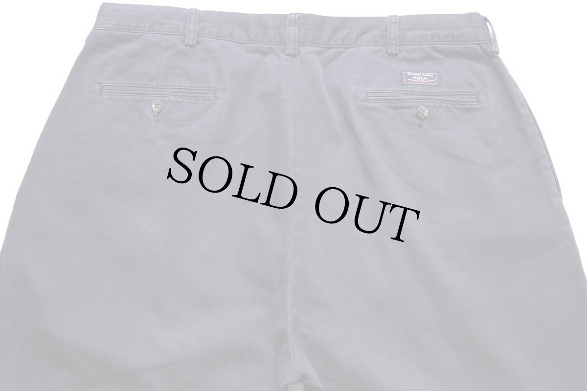 画像5: 00s ポロ ラルフローレン ANDREW PANT ツータック コットン チノパン ナス紺 フェード w38 L32★310 (5)