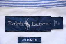 画像4: 00s ラルフローレン P.L.P.C. NEW YORK 刺繍 ボタンダウン オックスフォード コットンシャツ 白 L (4)