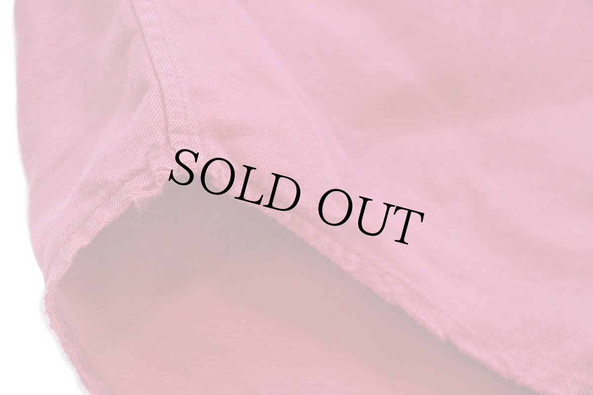 画像6: 00s ラルフローレン BLAKE ワンポイント ボタンダウン シルク×リネンシャツ 薄赤 (6)