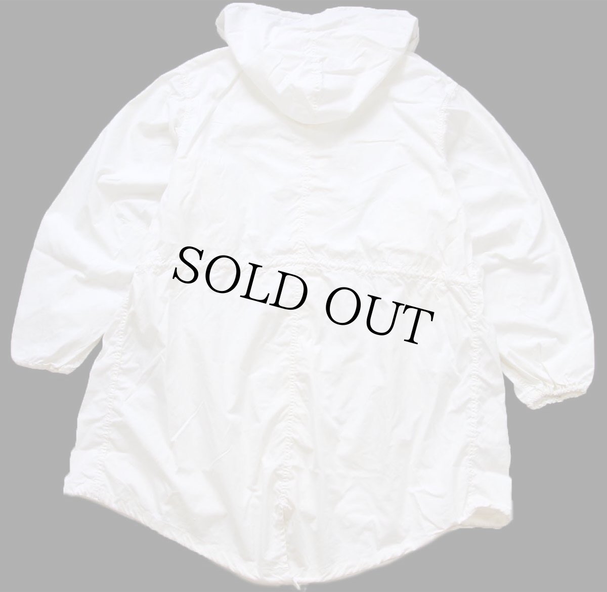 画像2: 80s 米軍 U.S.ARMY スノーカモ フィールド パーカー ホワイト L★B モッズコート フィッシュテール (2)