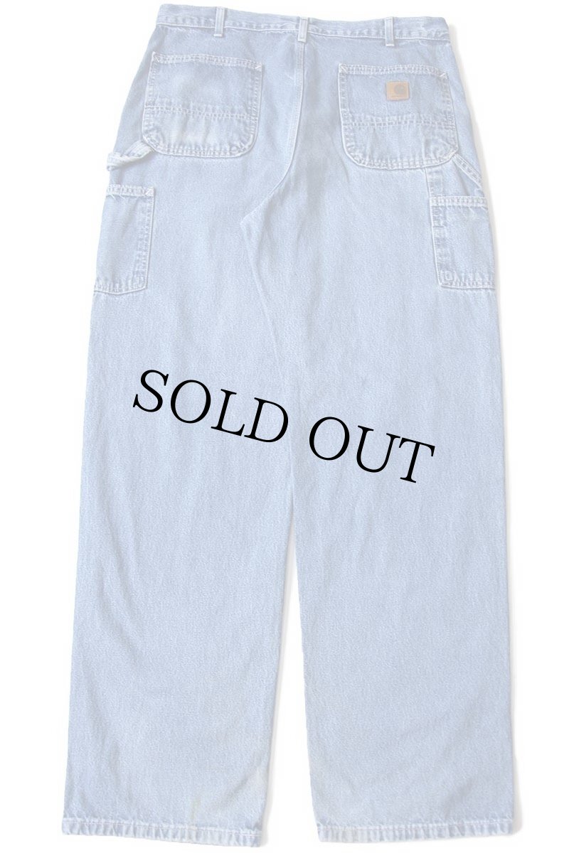 画像3: 00s メキシコ製 carharttカーハート デニム ペインターパンツ w36 L34 (3)