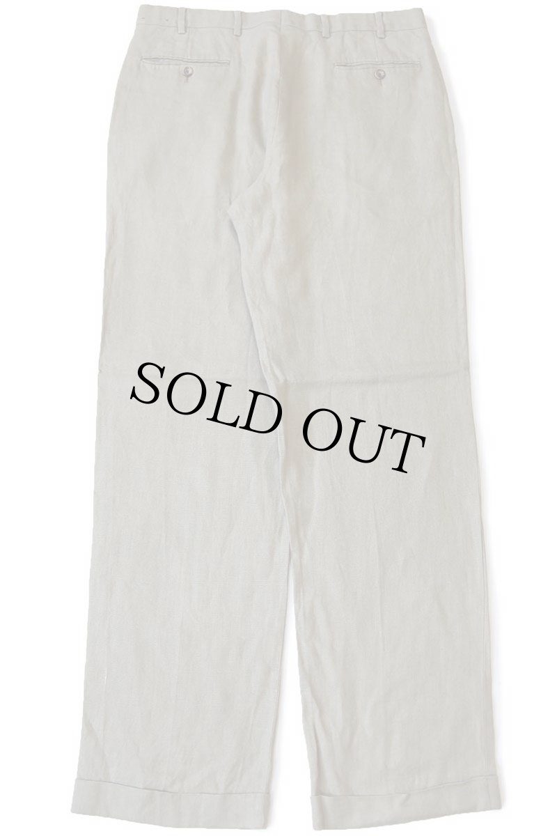 画像3: Brooks Brothers Madison ブルックスブラザーズ BAIRD McNUTT ツータック スラックス アイリッシュ リネンパンツ グレーカーキ w36 L34 (3)