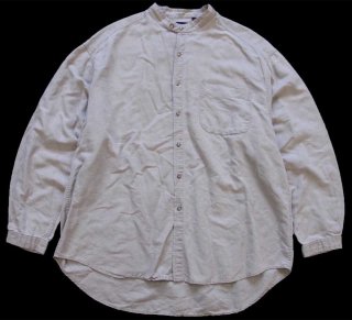 90s リトアニア製 FLAX 無地 リネン シャツジャケット