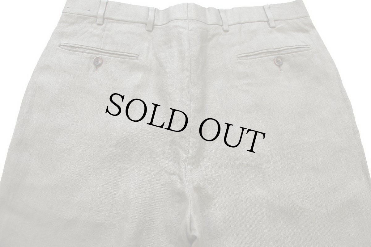 画像5: Brooks Brothers Madison ブルックスブラザーズ BAIRD McNUTT ツータック スラックス アイリッシュ リネンパンツ グレーカーキ w36 L34 (5)