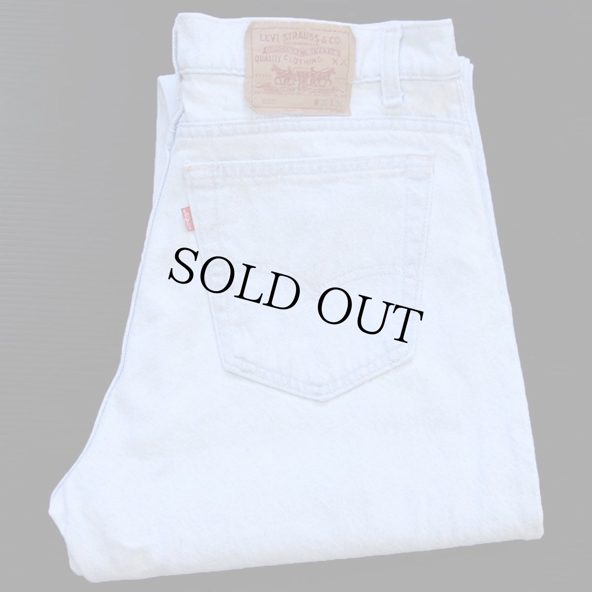 画像1: 90s USA製 Levi'sリーバイス 550 デニムパンツ アイスブルー w34 L30 (1)