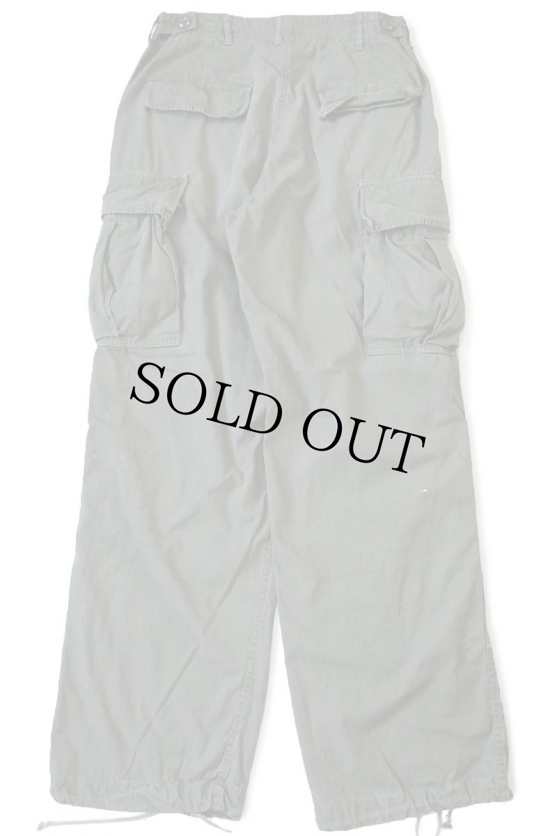 画像3: 60s 米軍 U.S.ARMY ペンキ飛び ジャングルファティーグパンツ 2nd ノンリップ オリーブグリーン R-S (3)