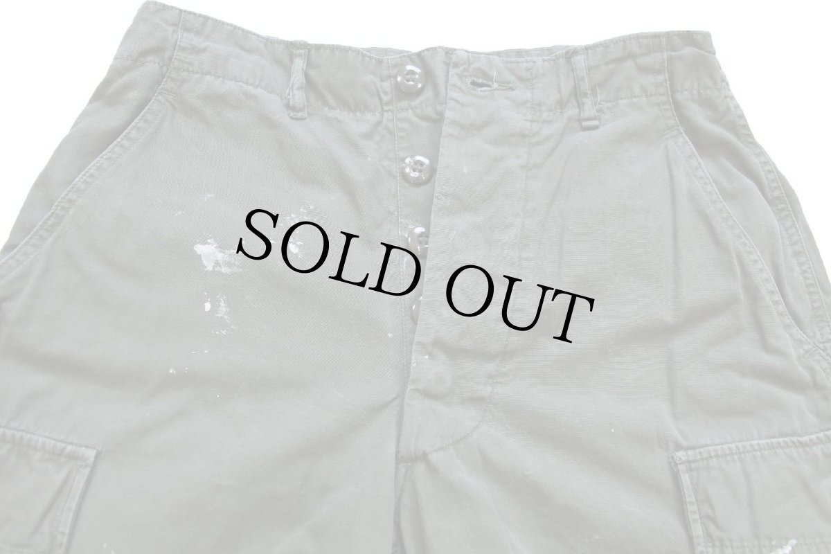 画像4: 60s 米軍 U.S.ARMY ペンキ飛び ジャングルファティーグパンツ 2nd ノンリップ オリーブグリーン R-S (4)