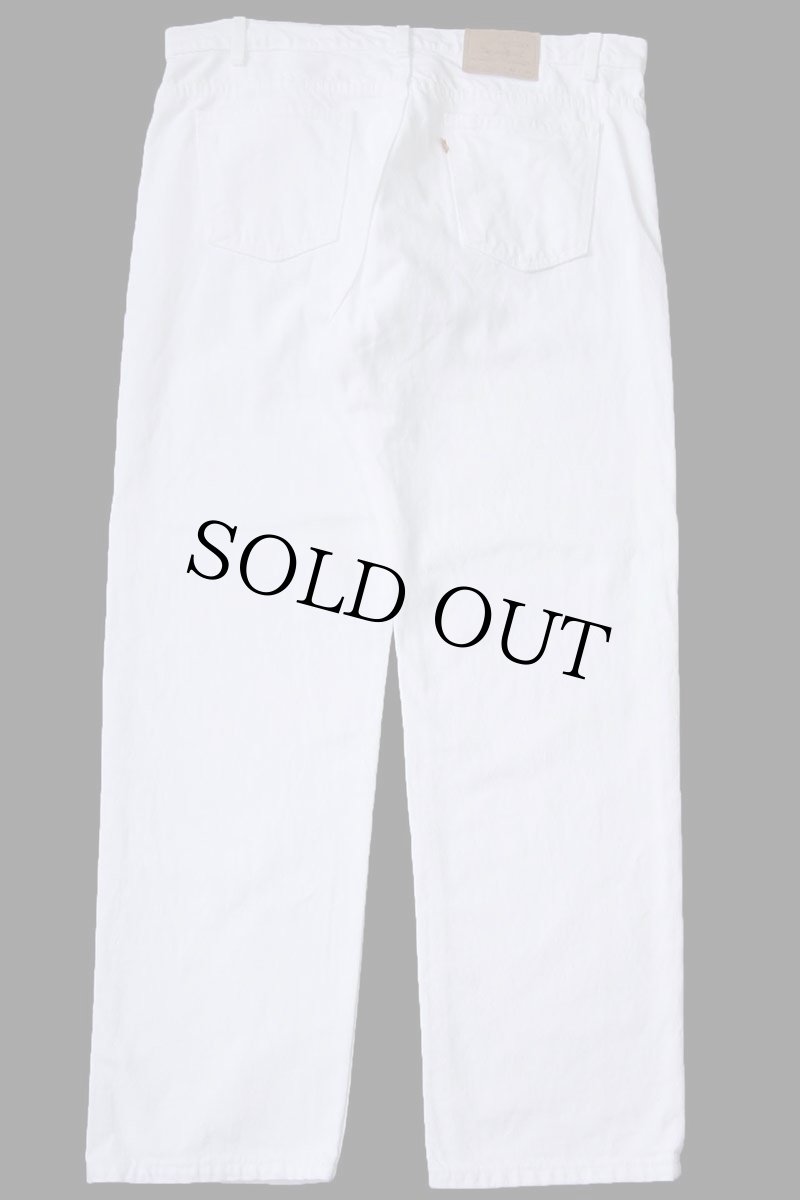 画像3: 90s USA製 Levi'sリーバイス 505 ホワイト デニムパンツ w42 L30 (3)