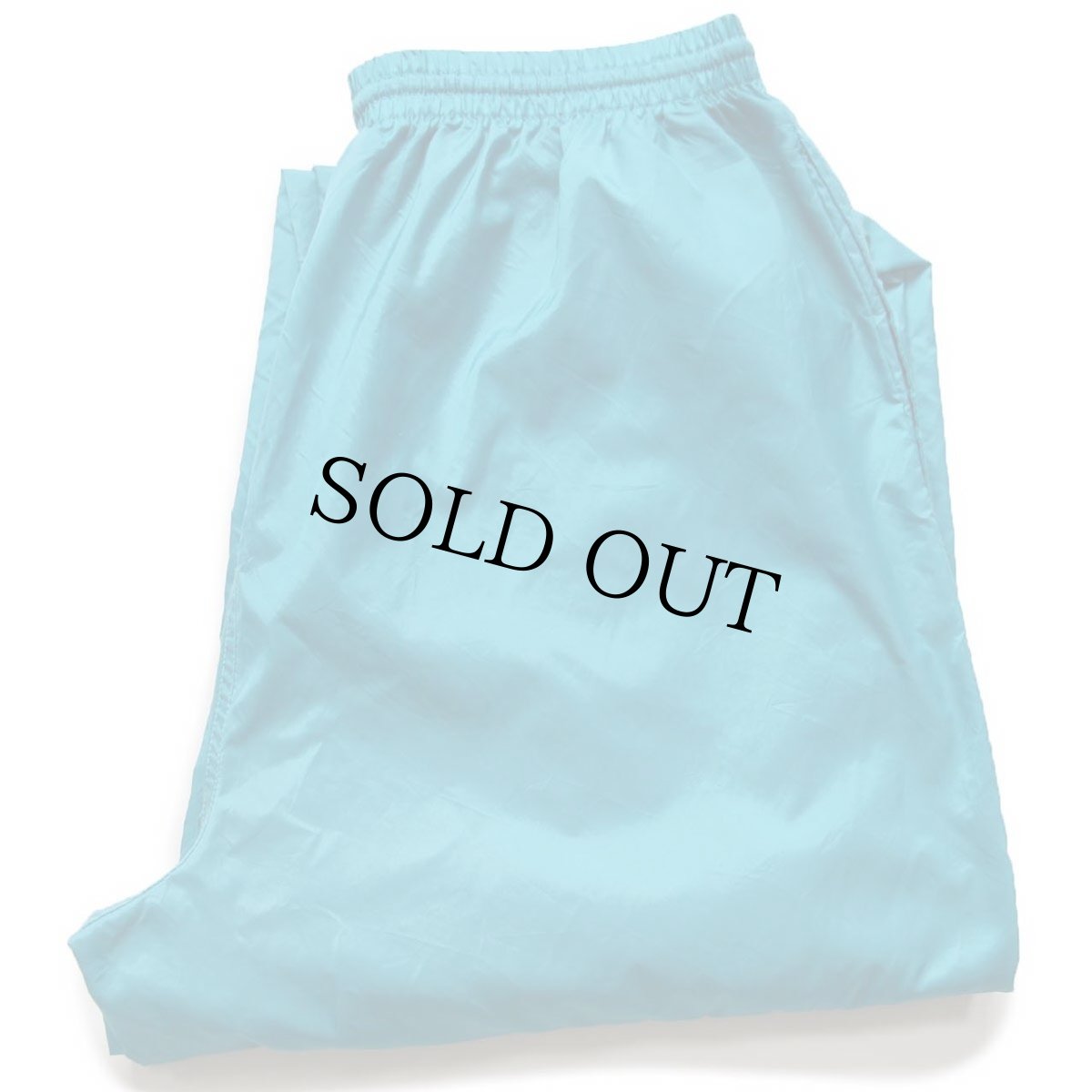 画像1: 90s NIKEナイキ ワンポイント ナイロンパンツ 青緑 M (1)